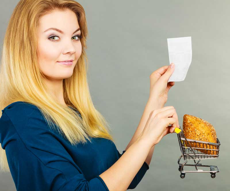 Shopper With Tiny Bread Basket