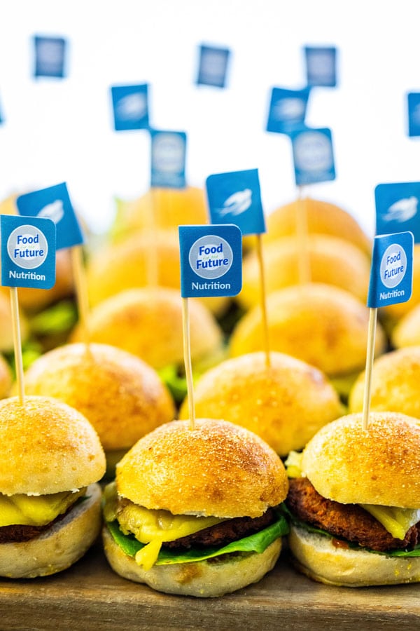 Mini Burgers With Nutrition Flags