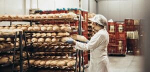 baker working at a sustainable bakery